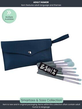 Bold Statement Makeup Brush Set with Travel Pouch (7-Piece Set)
